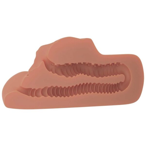 PDX PLUS+ PERFECT PUSSY DOUBLE STROKER - CARAMEL SKIN TONE - Image 3
