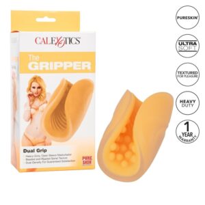 CALEX BEADED GRIP MASTURBATOR - ORANGE