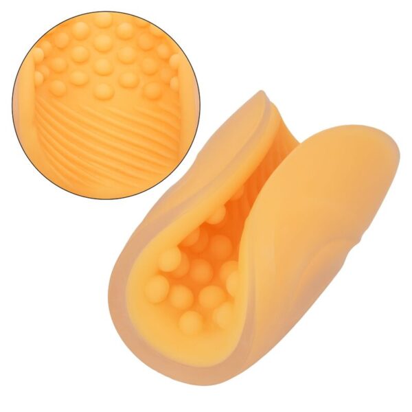 CALEX BEADED GRIP MASTURBATOR - ORANGE - Image 4