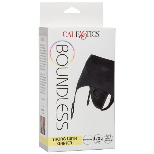 CALEX BOUNDLESS THONG WITH GARTER L/XL - Image 4
