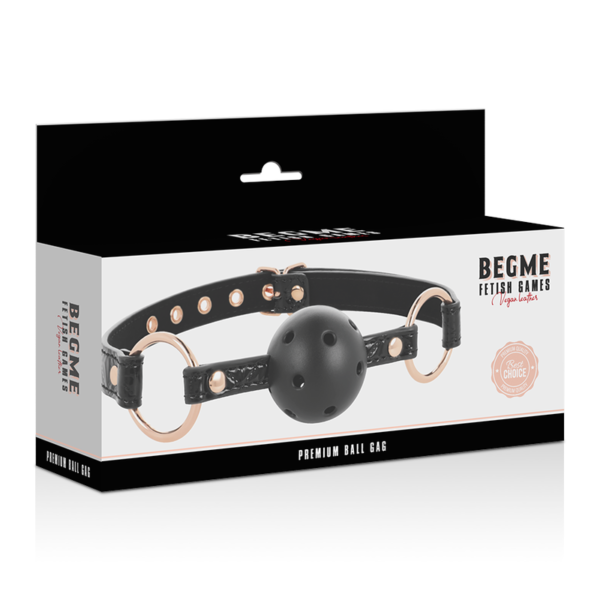 BEGME BLACK EDITION BALL GAG VEGAN LEATHER - Image 5