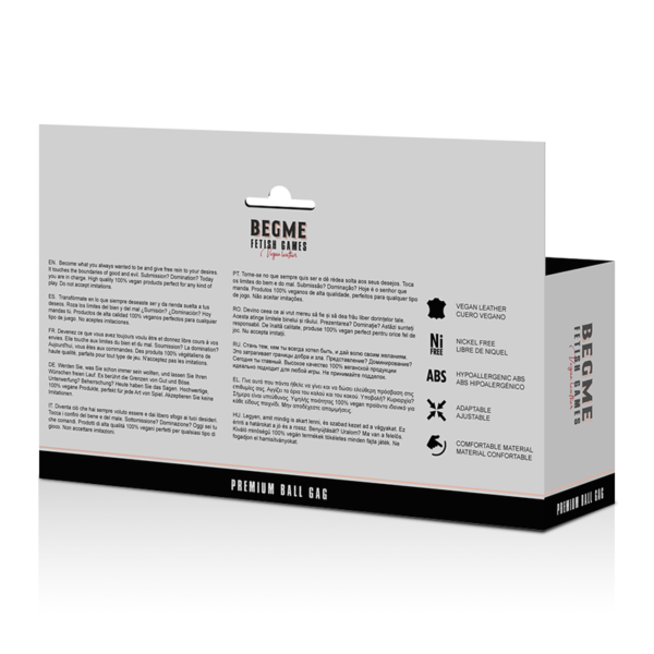 BEGME BLACK EDITION BALL GAG VEGAN LEATHER - Image 6