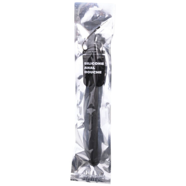 ALL BLACK BEADED SILICONE ANAL DOUCHE 27CM - Image 2