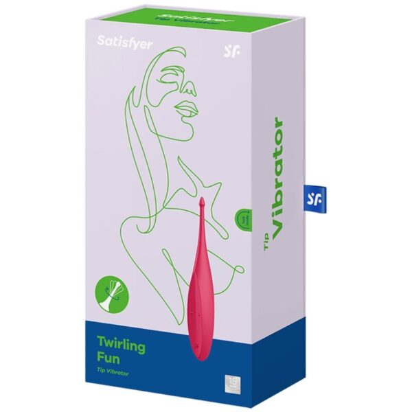 SATISFYER TWIRLING FUN TIP VIBRATOR - RED - Image 4