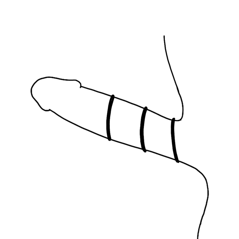 OHMAMA 3 SILICONE RINGS SET - BLACK - Image 2