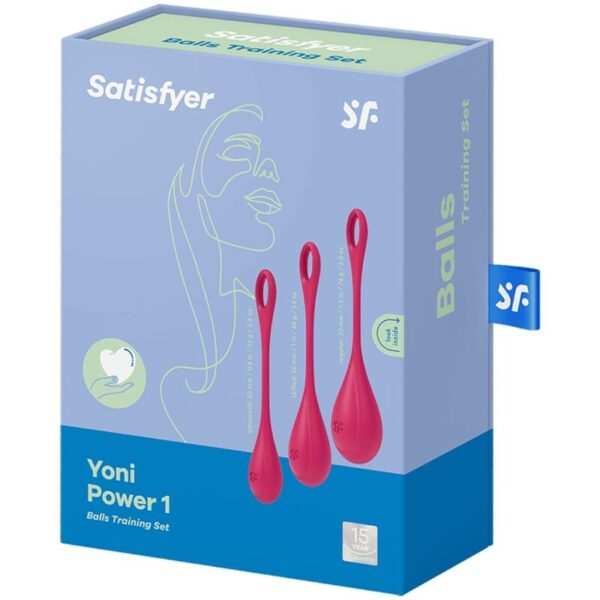 SATISFYER YONI POWER 1 TRAINING SET - RED - Image 4