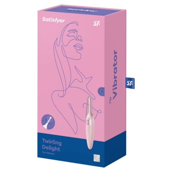 SATISFYER TWIRLING DELIGHT CLIT TIP VIBRATOR - PINK - Image 3