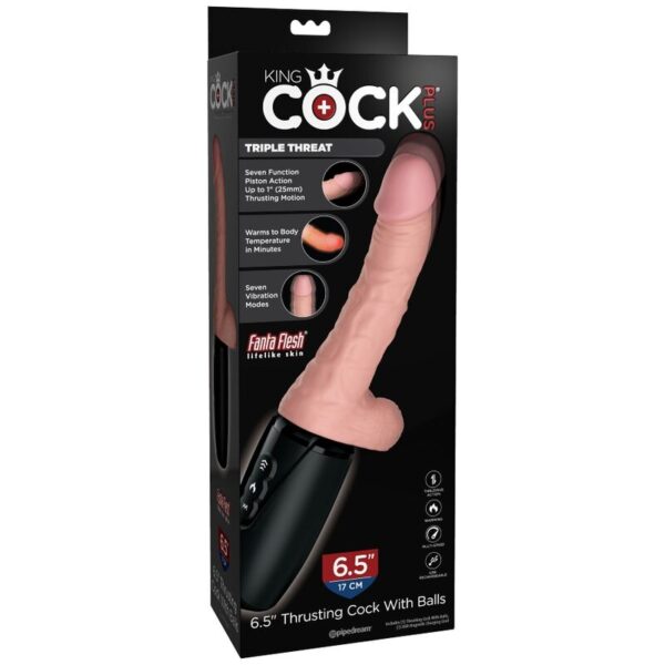 KING COCK PLUS TRIPLE THREAT - LIGHT SKIN TONE - Image 9