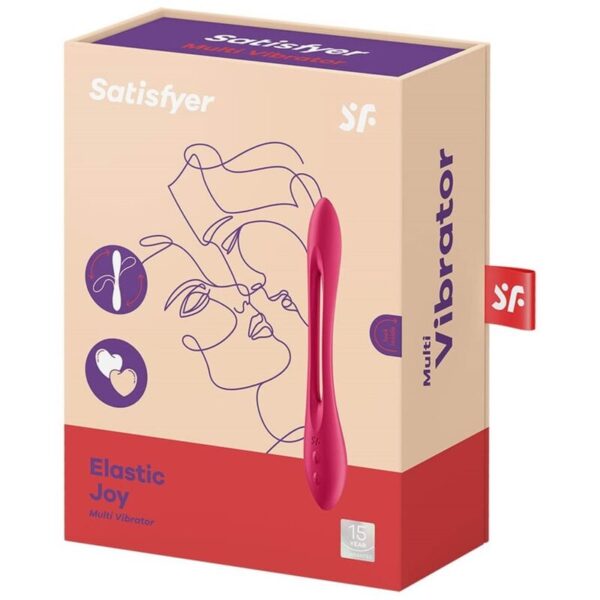 SATISFYER ELASTIC JOY MULTI VIBRATOR - RED - Image 4