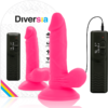 DIVERSIA FLEXIBLE VIBRATING DILDO 17 CM - PINK - Image 2
