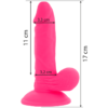 DIVERSIA FLEXIBLE VIBRATING DILDO 17 CM - PINK - Image 3