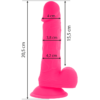 DIVERSIA FLEXIBLE VIBRATING DILDO 20.5 CM - PINK - Image 3