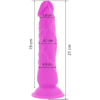 DIVERSIA FLEXIBLE VIBRATING DILDO 21 CM - PURPLE - Image 3