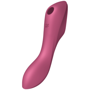 SATISFYER CURVY TRINITY 3 AIR PULSE VIBRATOR - RED
