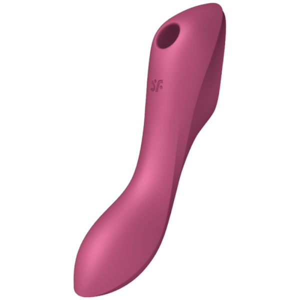 SATISFYER CURVY TRINITY 3 AIR PULSE VIBRATOR - RED