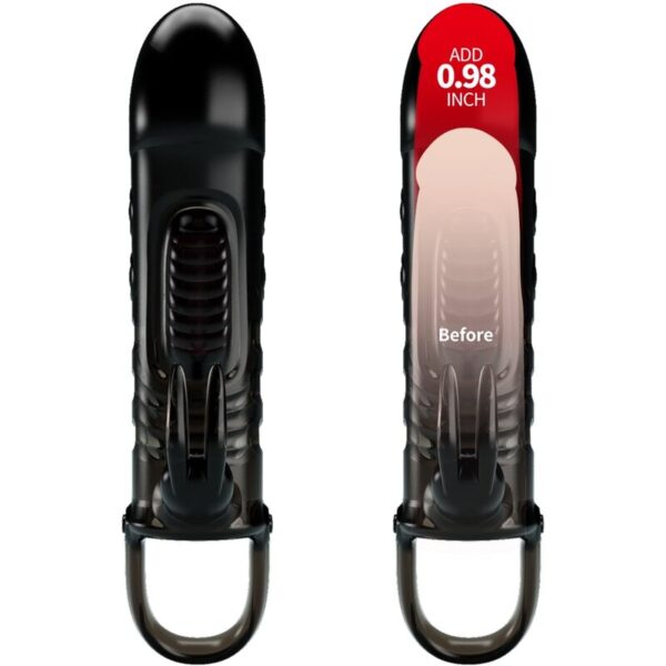 PRETTY LOVE SLOANE PENIS SLEEVE RABBIT BLACK - Image 2