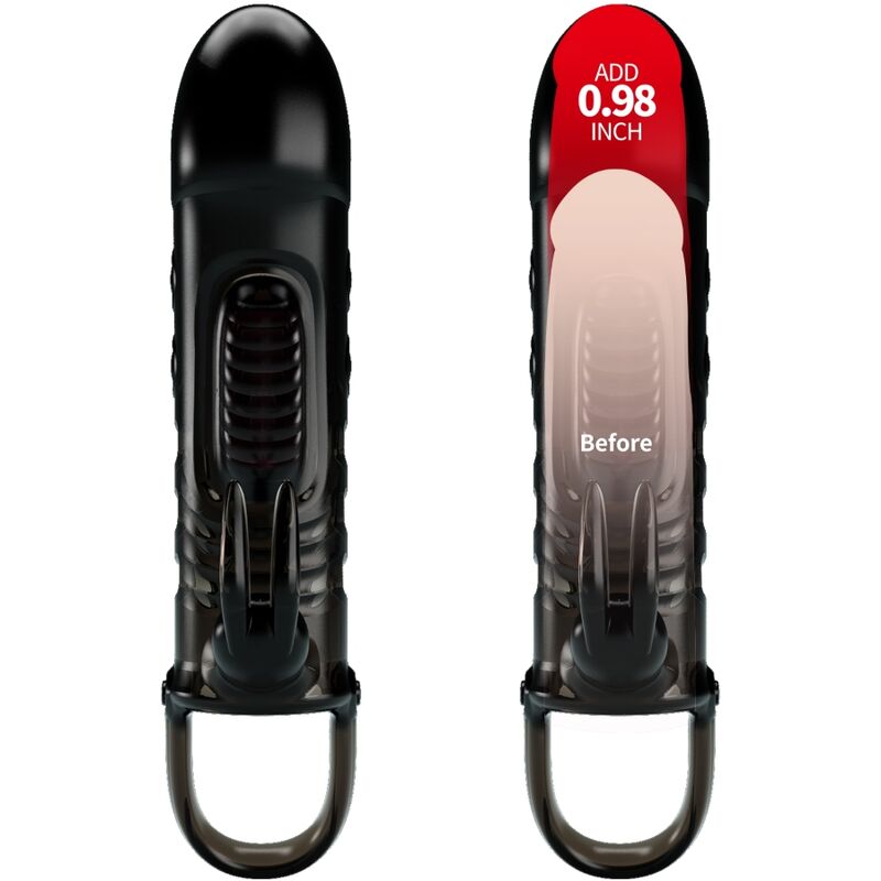 PRETTY LOVE SLOANE PENIS SLEEVE RABBIT BLACK - Image 2