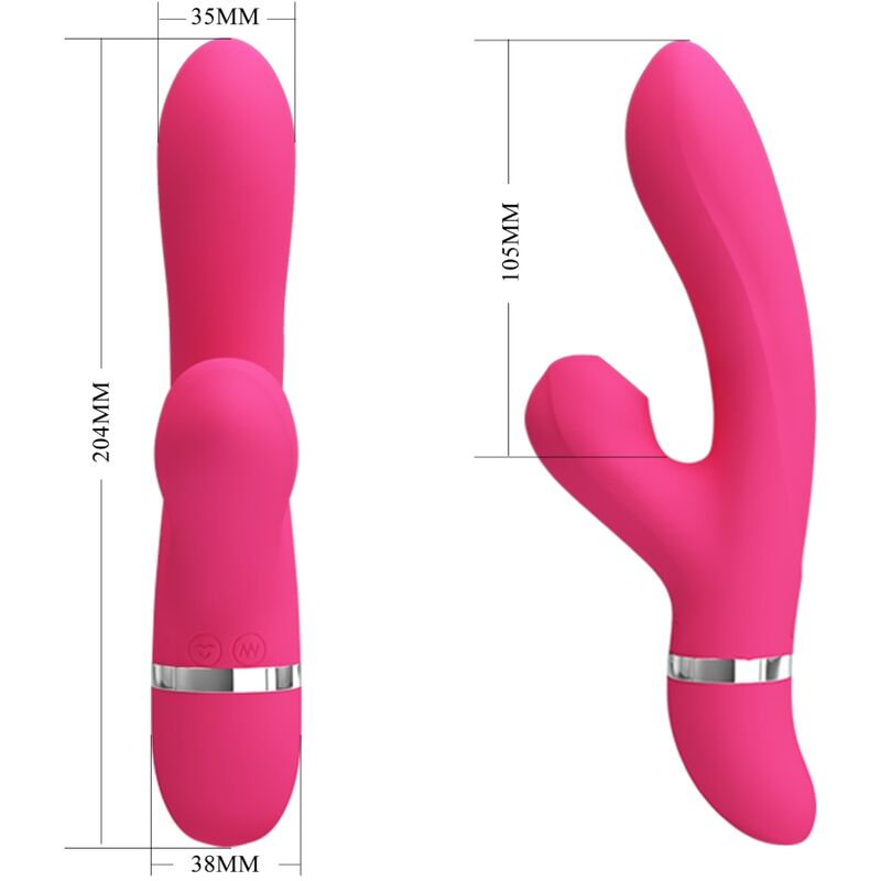 PRETTY LOVE WILLOW SUCTION RABBIT VIBRATOR - Image 3