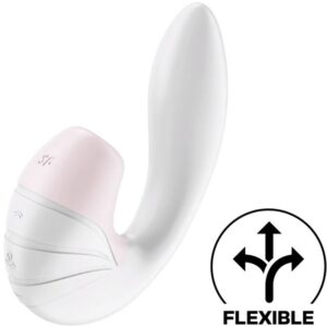 SATISFYER SUPERNOVA AIR PULSE STIMULATOR & VIBRATION - WHITE