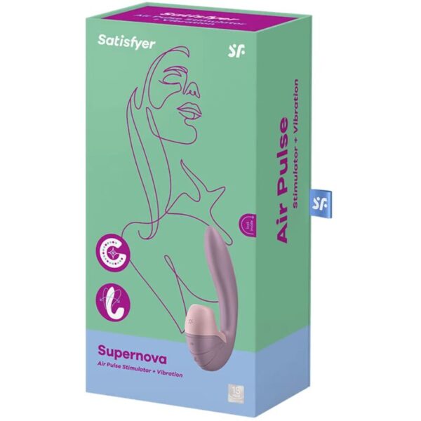 SATISFYER SUPERNOVA AIR PULSE STIMULATOR & VIBRATION - PINK - Image 3