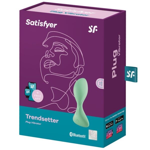 SATISFYER TRENDSETTER VIBRATING PLUG APP - GREEN - Image 4