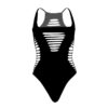LEG AVENUE RACERBACK THONG BODYSUIT ONE SIZE - BLACK - Image 5