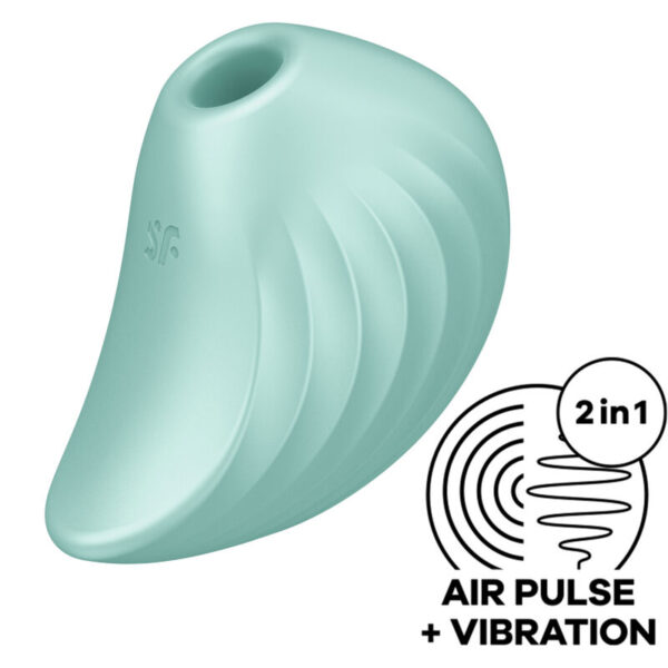 SATISFYER PEARL DIVER AIR PULSE STIMULATOR & VIBRATOR - GREEN