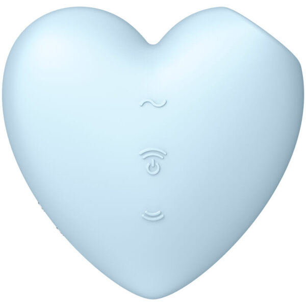 SATISFYER CUTIE HEART AIR PULSE STIMULATOR & VIBRATOR - BLUE - Image 2