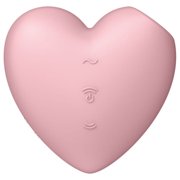 SATISFYER CUTIE HEART AIR PULSE STIMULATOR & VIBRATOR - PINK - Image 2