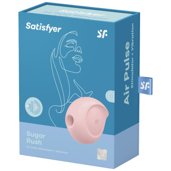SATISFYER SUGAR RUSH AIR PULSE STIMULATOR & VIBRATOR - PINK - Image 4