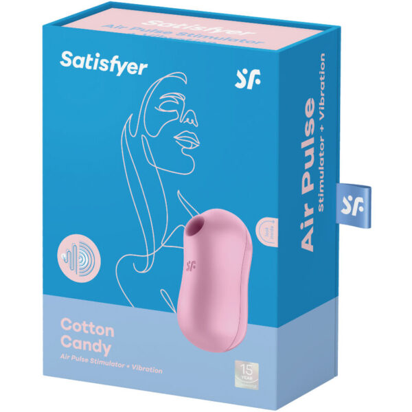 SATISFYER COTTON CANDY AIR PULSE STIMULATOR & VIBRATOR - LILAC - Image 3