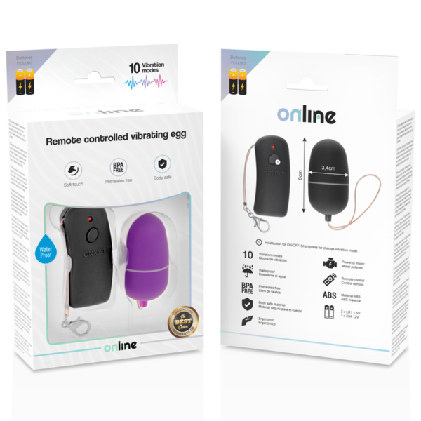 ONLINE REMOTE CONTROLLED VIBRATING EGG - PURPLE - Image 5