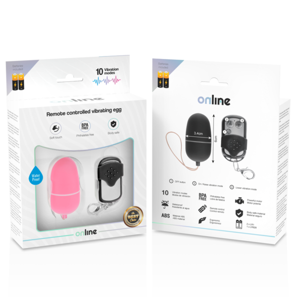 ONLINE REMOTE CONTROL VIBRATING EGG M - PINK - Image 6