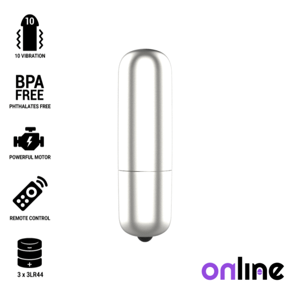 ONLINE MINI BULLET VIBE - SILVER - Image 2