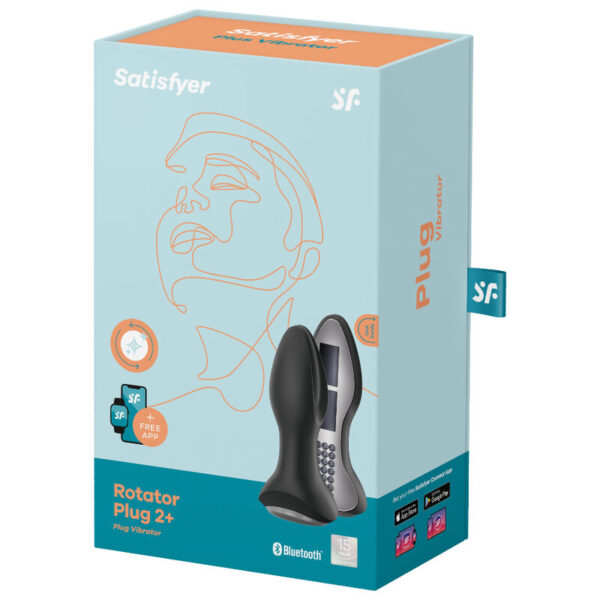 SATISFYER ROTATOR PLUG 2+ VIBRATING PLUG APP - BLACK - Image 5