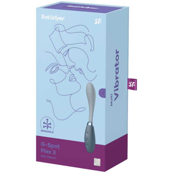 SATISFYER G-SPOT FLEX 3 MULTI VIBRATOR - GREY - Image 4