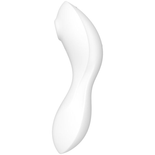 SATISFYER CURVY TRINITY 5 AIR PULSE STIMULATOR & VIBRATOR APP - WHITE - Image 2