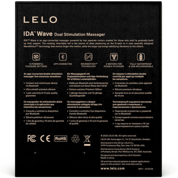 LELO IDA WAVE COUPLES MASSAGER BLACK - Image 5