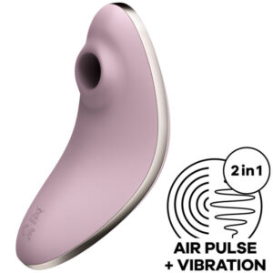 SATISFYER VULVA LOVER 1 AIR PULSE STIMULATOR & VIBRATOR - VIOLET