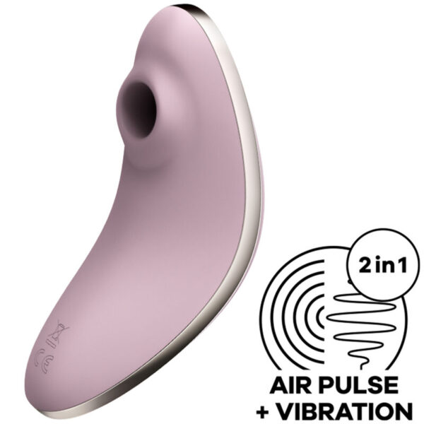 SATISFYER VULVA LOVER 1 AIR PULSE STIMULATOR & VIBRATOR - VIOLET