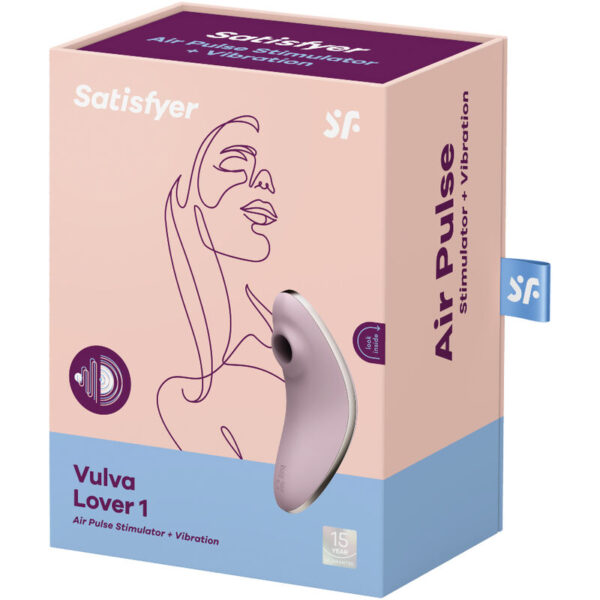 SATISFYER VULVA LOVER 1 AIR PULSE STIMULATOR & VIBRATOR - VIOLET - Image 4