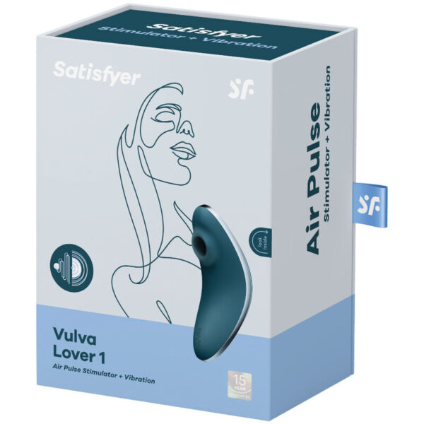 SATISFYER VULVA LOVER 1 AIR PULSE STIMULATOR & VIBRATOR - BLUE - Image 4
