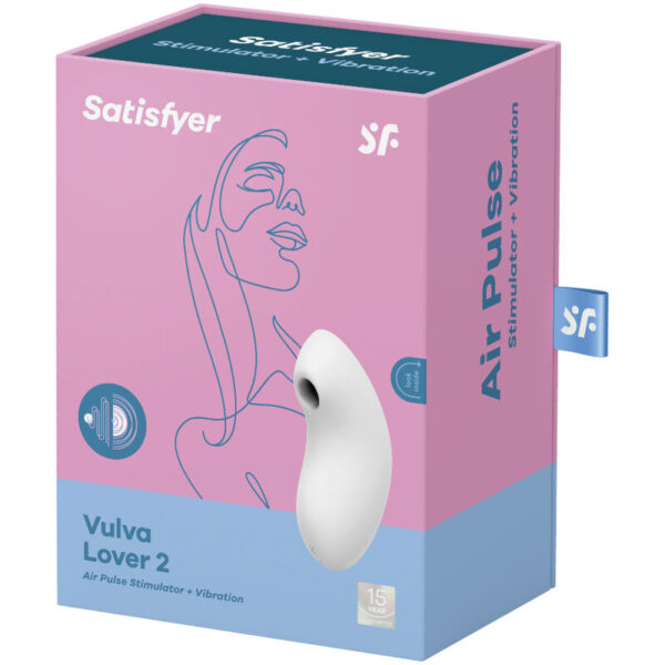 SATISFYER VULVA LOVER 2 AIR PULSE STIMULATOR & VIBRATOR - WHITE - Image 4