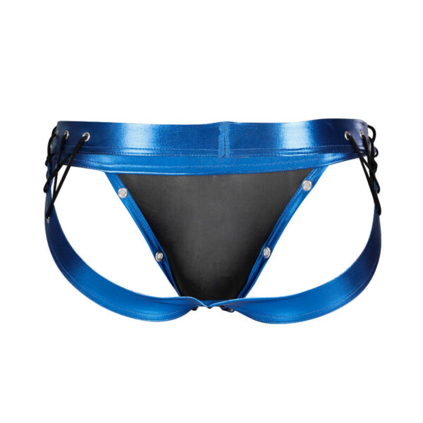CUT4MEN - JOCKSTRAP DESIRE BLUE LEATHERETTE - Image 4