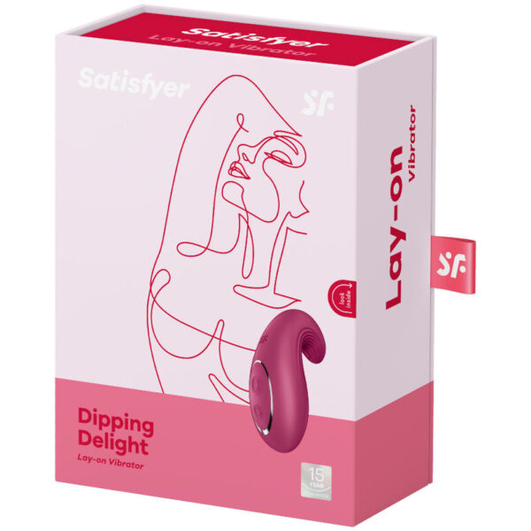 SATISFYER DIPPING DELIGHT LAY-ON VIBRATOR - RED - Image 4