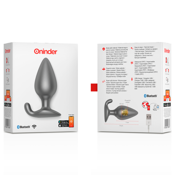 ONINDER VIBRATING ANAL PLUG BLACK - FREE APP - Image 7