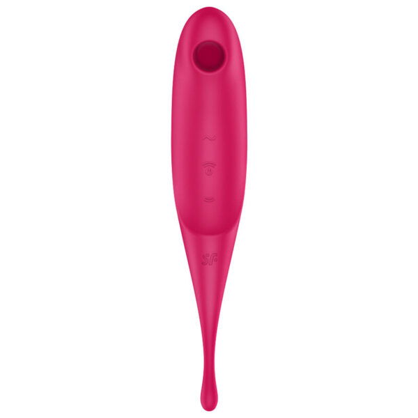 SATISFYER TWIRLING PRO AIR PULSE STIMULATOR & VIBRATOR - RED - Image 2