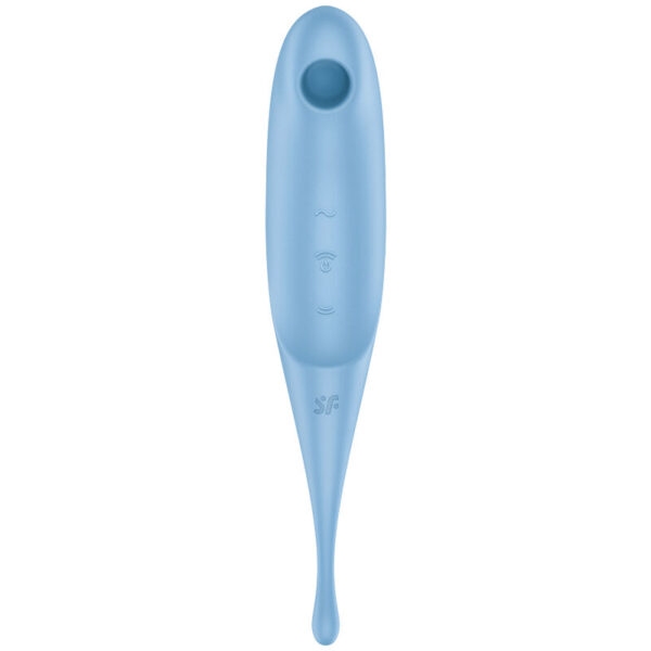SATISFYER TWIRLING PRO AIR PULSE STIMULATOR & VIBRATOR - BLUE - Image 2