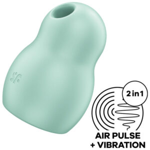 SATISFYER PRO TO GO 1 DOUBLE AIR PULSE STIMULATOR & VIBRATOR - GREEN