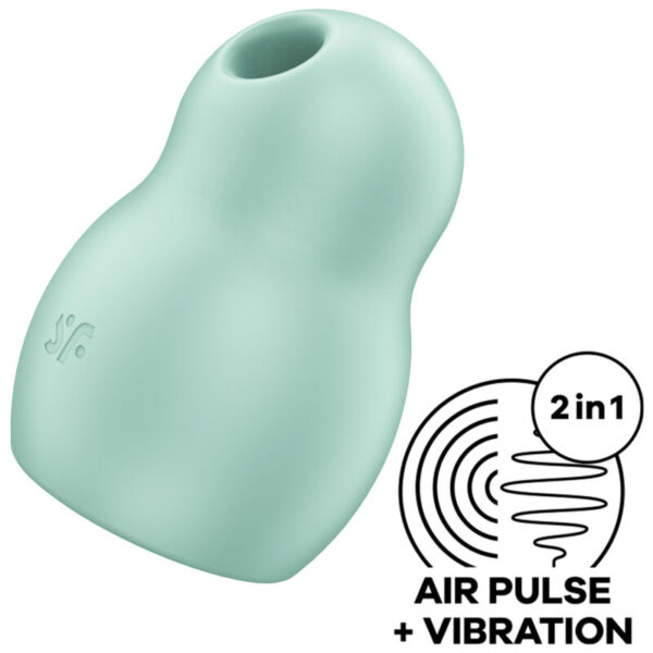 SATISFYER PRO TO GO 1 DOUBLE AIR PULSE STIMULATOR & VIBRATOR - GREEN